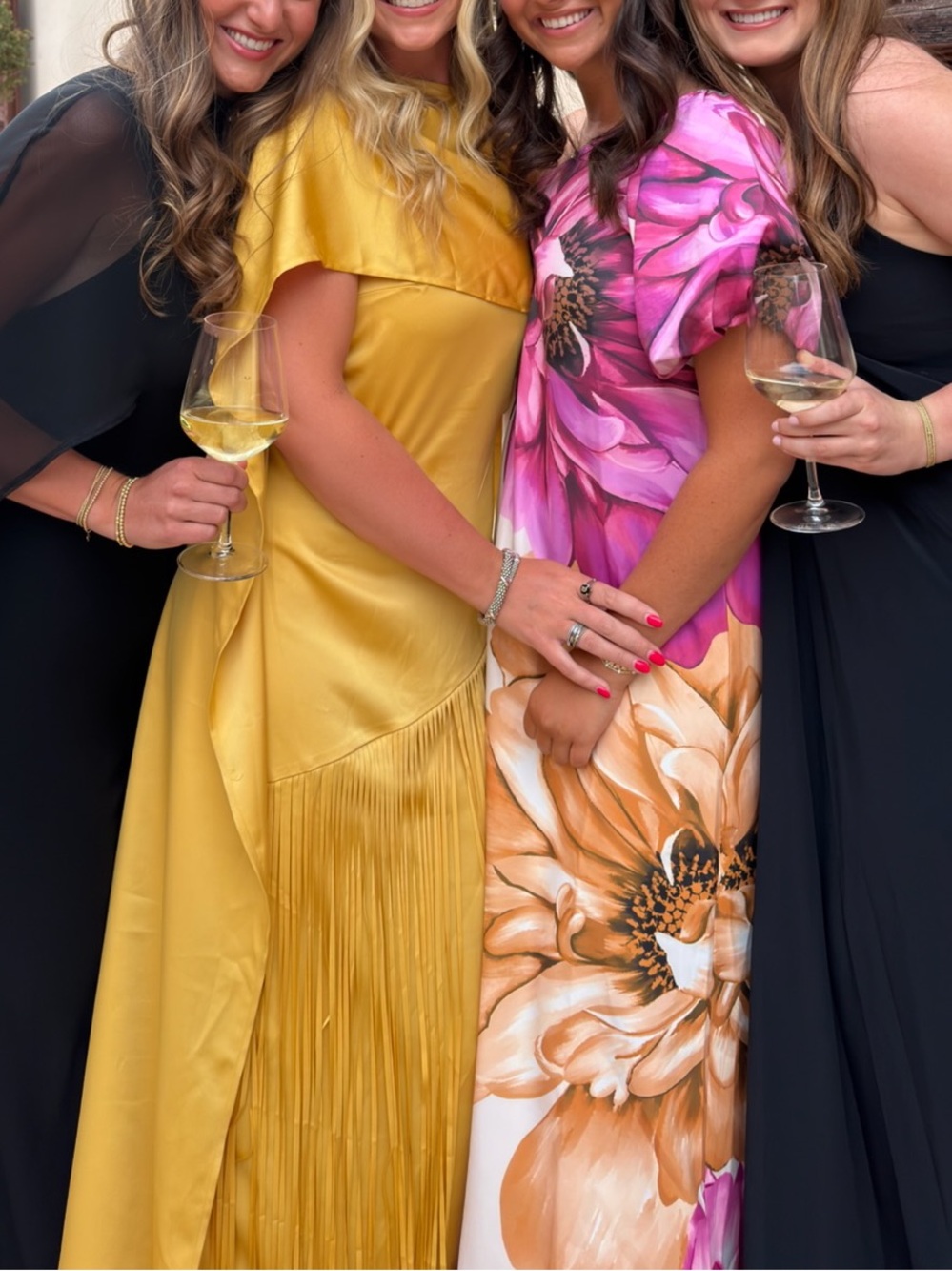 Miss RosierYellow Fringe Cape Gown - Picture 6 of 7